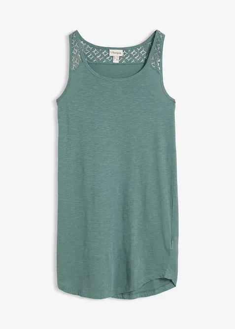 Shirtkleid aus Baumwolle mit Spitze, bonprix