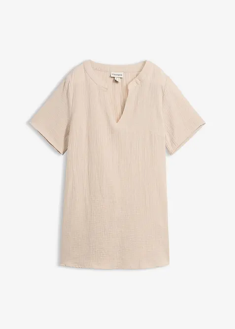 Musselin Long-Tunika aus reiner Baumwolle, bonprix