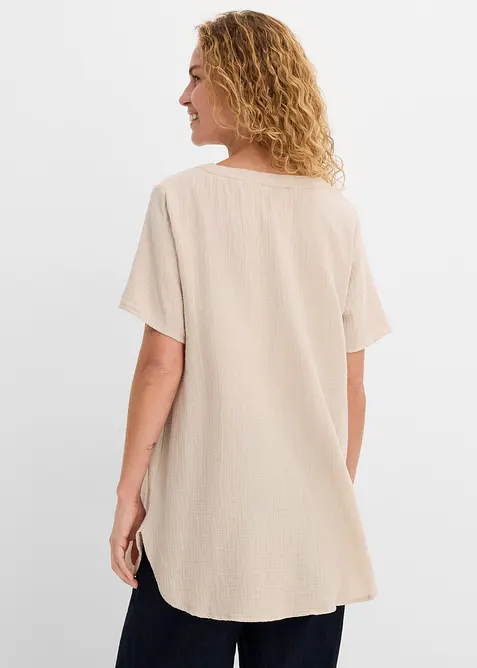 Musselin Long-Tunika aus reiner Baumwolle, bonprix