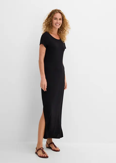 Jerseykleid aus flie&szlig;endem Viskose-Elasthan-Mix, bonprix