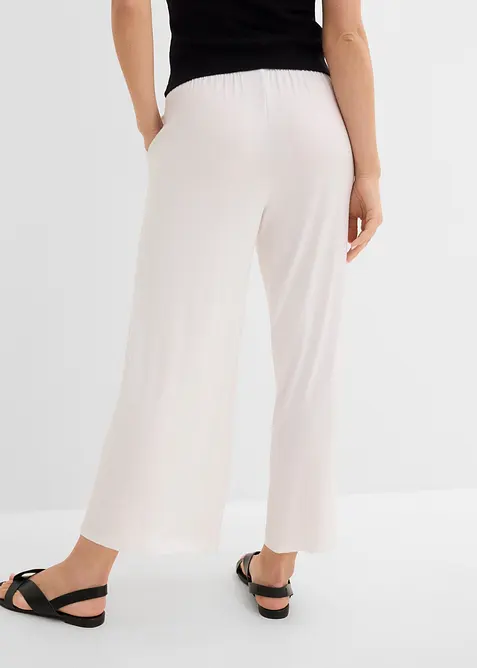 Pantalon fluide en jersey viscose, longueur 7/8, bonprix