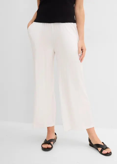 Pantalon fluide en jersey viscose, longueur 7/8, bonprix