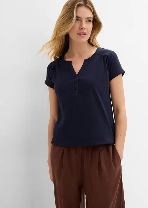 Baumwoll-Shirt, Kurzarm, bonprix