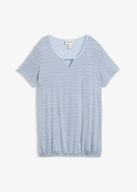 Shirt mit Gummizug, Kurzarm, bonprix