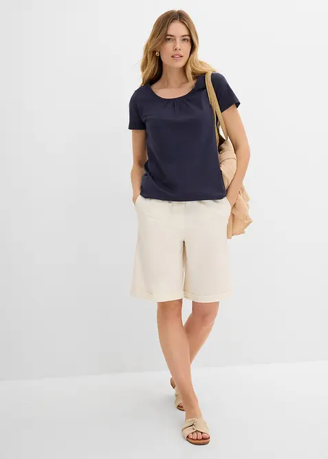 Shirt aus reiner Baumwolle, Kurzarm, bonprix