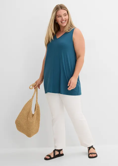 Top long en viscose extensible, bonprix