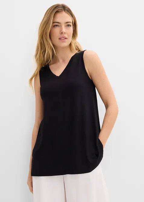Top long en viscose extensible, bonprix