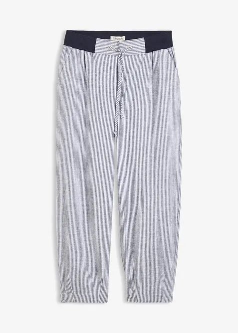 Hose mit Leinen, 7/8 L&auml;nge, bonprix