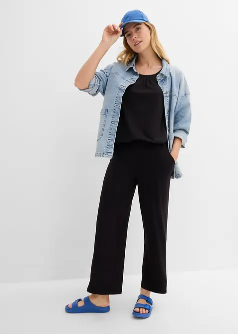 Pantalon fluide en jersey viscose extensible, bonprix