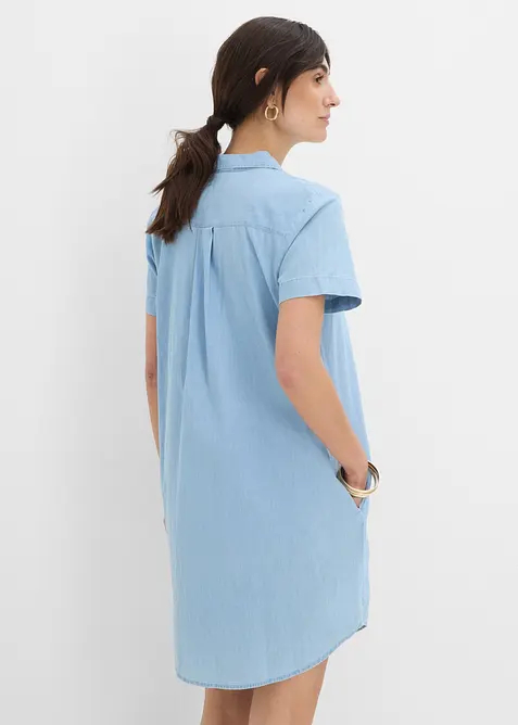 Robe en jean, manches courtes, bonprix