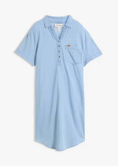 Robe en jean, manches courtes, bonprix