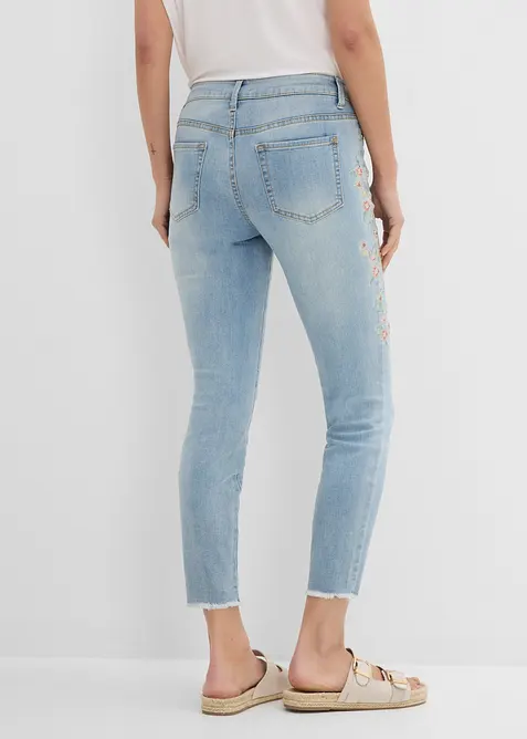 Jean skinny taille mi-haute, cropped, bonprix