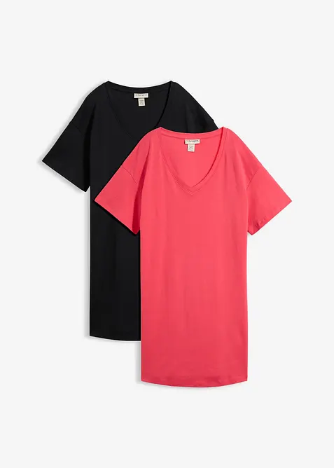 Oversize-Kleid mit aus reiner Baumwolle (2er Pack), bonprix