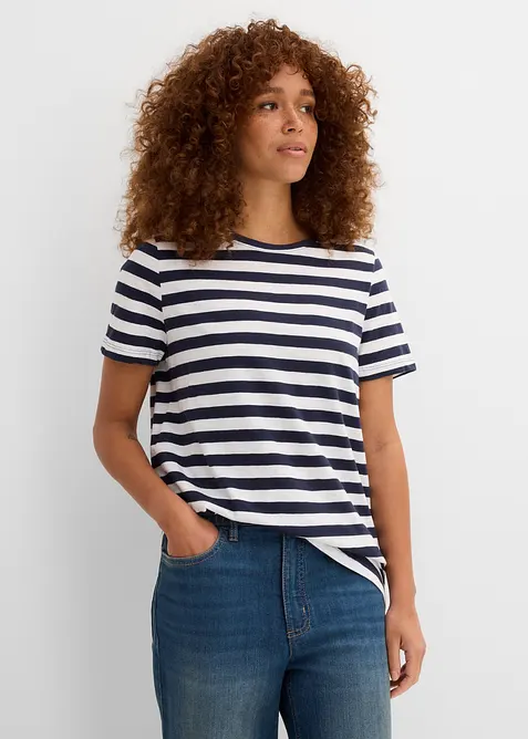 Rundhals-T-Shirt (2er Pack), bonprix