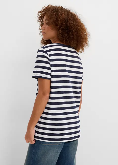 Rundhals-T-Shirt (2er Pack), bonprix