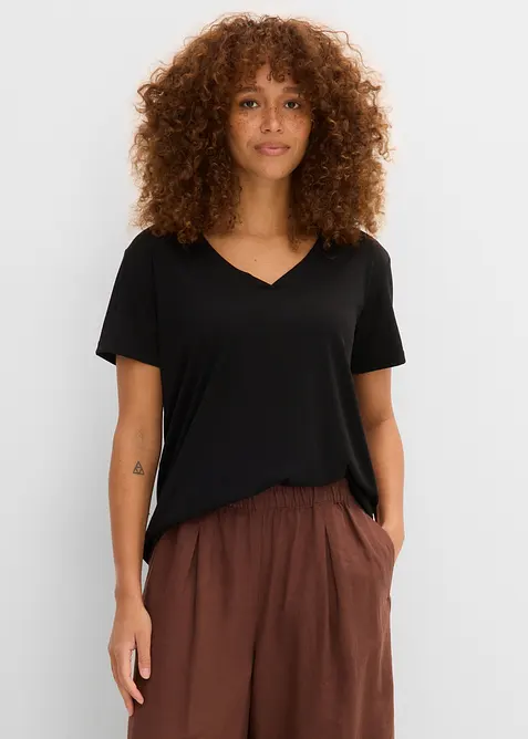 Shirt mit V-Ausschnitt, bonprix
