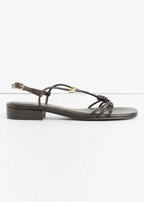 Riemchensandalen mit Metallic-Details, bonprix