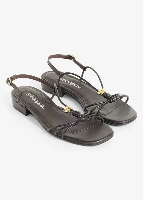 Riemchensandalen mit Metallic-Details, bonprix