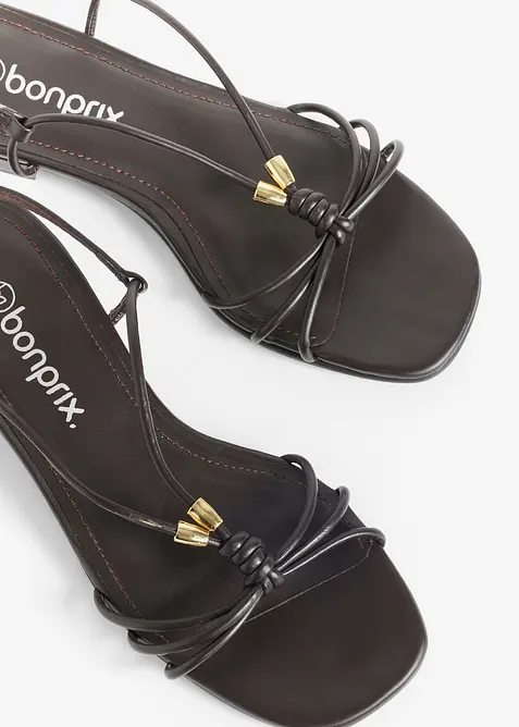 Riemchensandalen mit Metallic-Details, bonprix