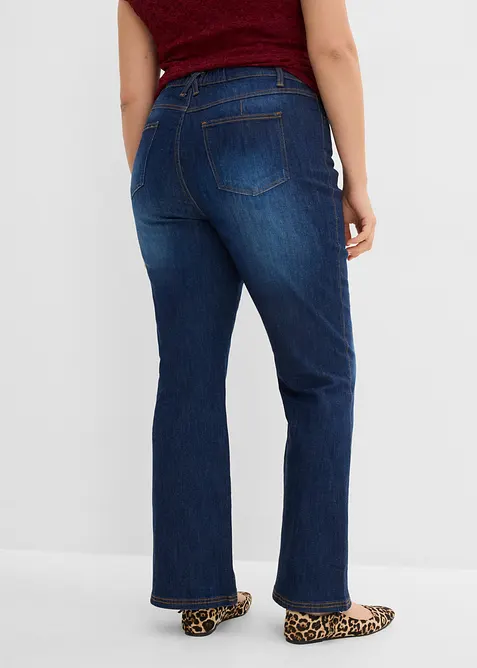 Jean Bootcut, taille haute et &eacute;lastiqu&eacute;e, bonprix
