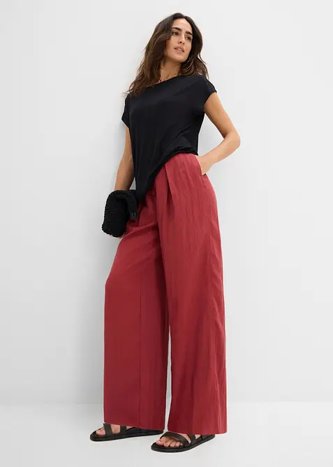 Sommerliche Bundfaltenhose aus Viskose-Mix, bonprix