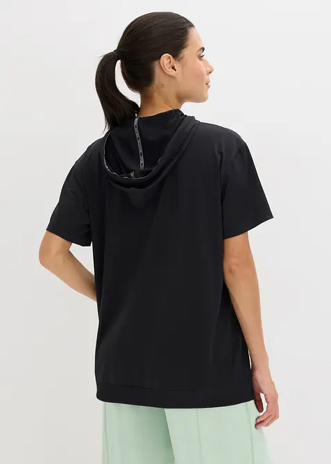 Oversized Sport-Shirt mit Kapuze, schnelltrocknend, bonprix