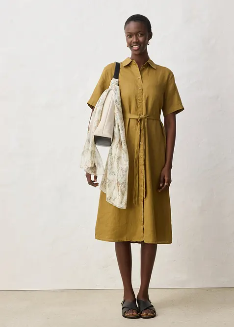 Blusenkleid aus reinem Leinen, bonprix