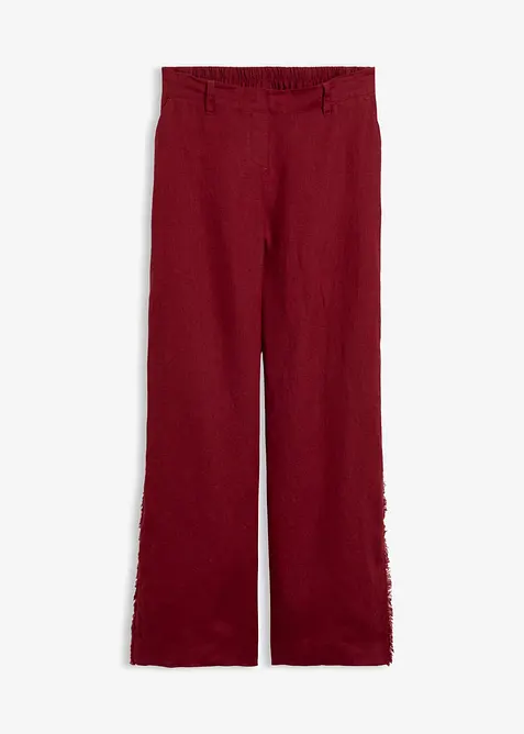 Leinenhose mit weitem Bein, bonprix