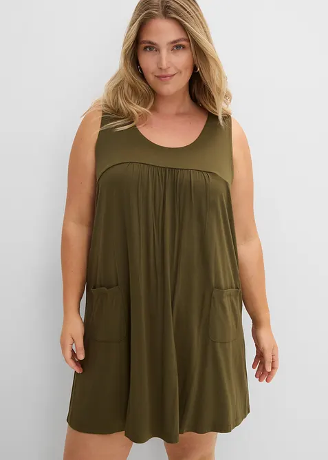 Robe courte en jersey en viscose douce, bonprix