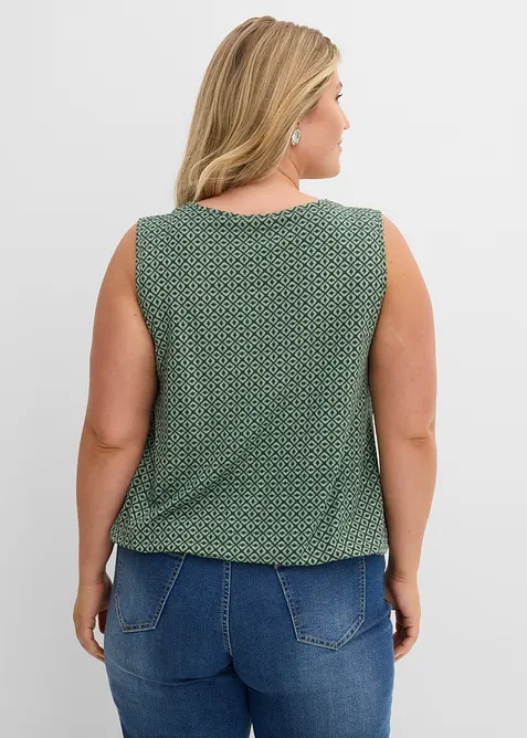 Top avec base &eacute;lastiqu&eacute;e, bonprix