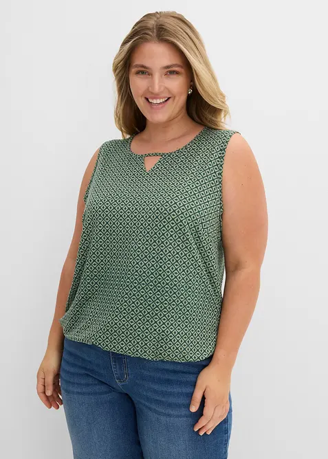 Top avec base &eacute;lastiqu&eacute;e, bonprix