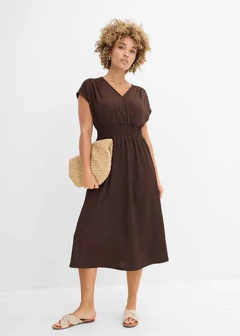 Jerseykleid aus luftigem Cr&ecirc;pe, bonprix