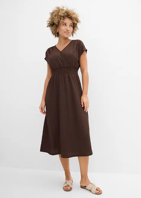 Jerseykleid aus luftigem Cr&ecirc;pe, bonprix