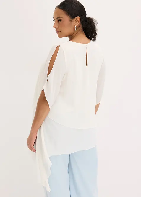 Blouse &agrave; pans, look superpos&eacute;, bonprix