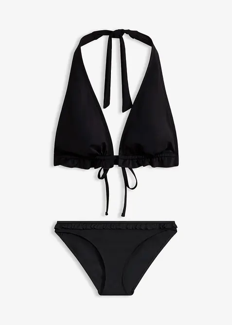 Neckholder-Bikini mit R&uuml;schen (2-tlg.Set), bonprix