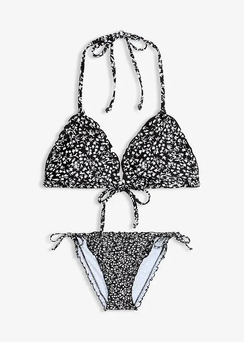 Bikini triangle &agrave; volants (ens. 2 pces), bonprix