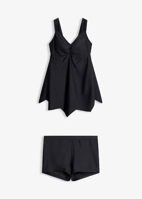 Long-Tankini mit Zick-Zack Saum (2-tlg.Set), bonprix