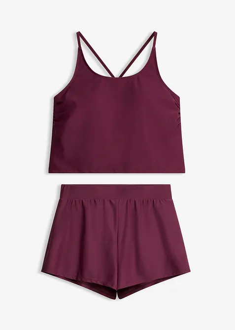 Tankini mit Badeshorts und integrierter Hose, schnelltrocknend (2-tlg.Set), bonprix