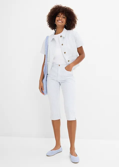 Jean corsaire taille mi-haute, bonprix