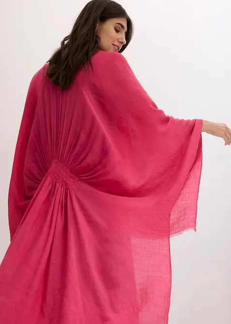 Poncho &agrave; d&eacute;tail smock&eacute;, bonprix