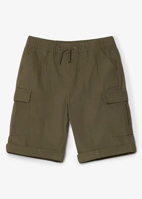 Schlupf-Cargo-Bermuda aus reiner Baumwolle, Regular Fit, bonprix