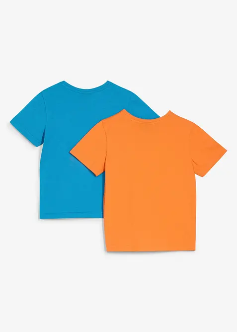 T-Shirt mit Bio-Baumwolle (2er Pack), bonprix