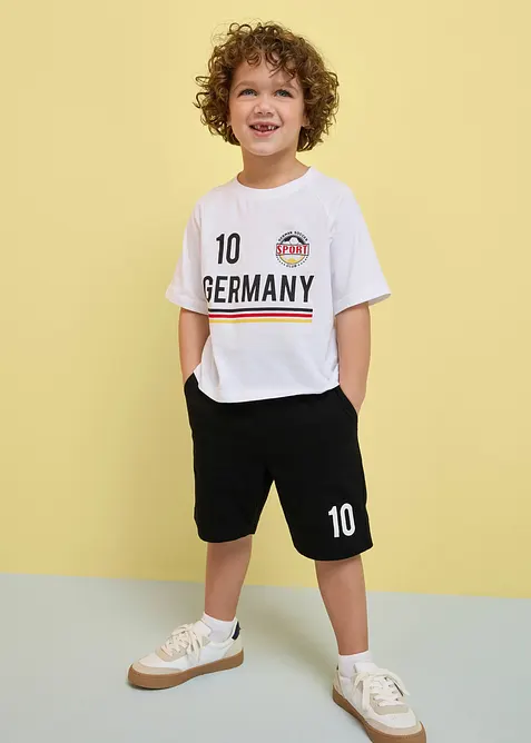 T-shirt et short en jersey 100% coton doux (ens. 2&nbsp;pces), bonprix