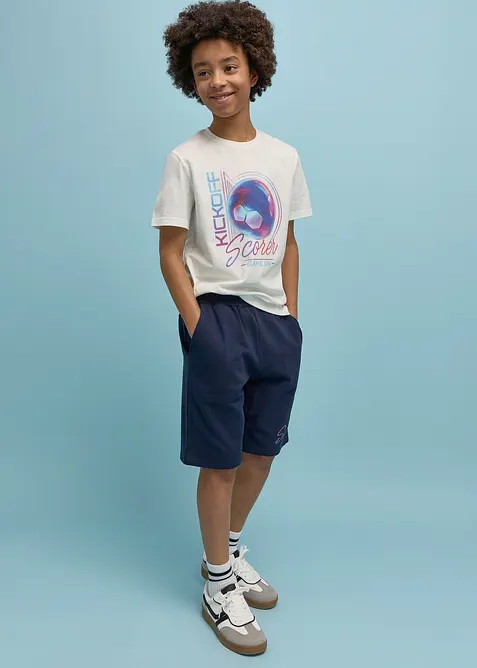 T-shirt et bermuda sweat 100% coton (ens. 2&nbsp;pces), bonprix