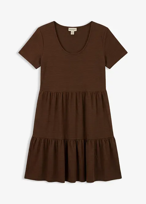 Robe en jersey textur&eacute;, bonprix