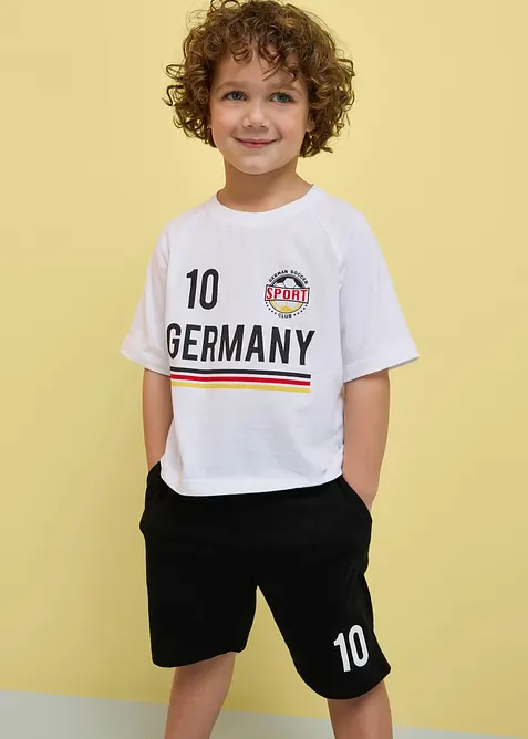 T-shirt et short en jersey 100% coton doux (ens. 2&nbsp;pces), bonprix