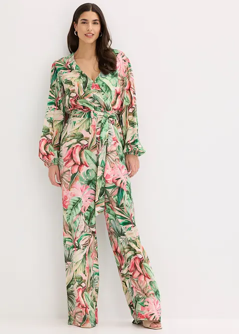 Jumpsuit mit tiefem Ausschnitt, bonprix