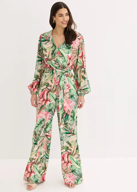 Jumpsuit mit tiefem Ausschnitt, bonprix