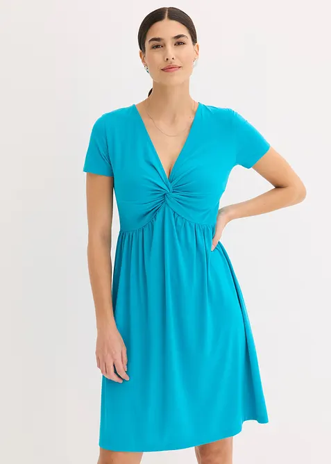 Robe en jersey &agrave; d&eacute;collet&eacute; plongeant, bonprix