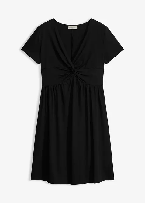 Jerseykleid mit tiefem Ausschnitt, bonprix